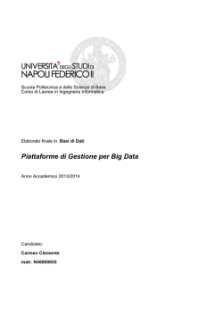 Piattaforme di Gestione per Big Data