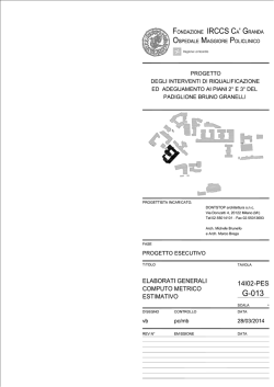 Computo metrico estimativo - Ospedale Maggiore Policlinico