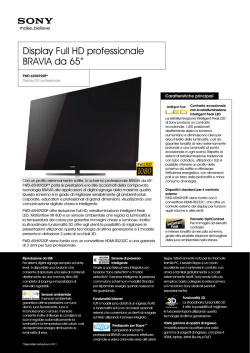 Display Full HD professionale BRAVIA da 65”