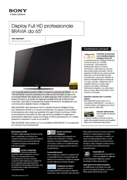 Display Full HD professionale BRAVIA da 65&rdquo;