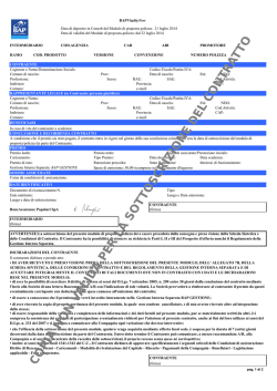 Modulo di proposta/polizza - BancAssurance Popolari SpA