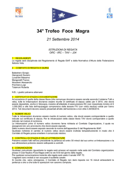 34° Trofeo Foce Magra - comitato circoli velici del golfo 2015