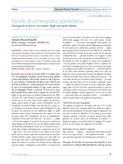 Storie di omeopatia quotidiana