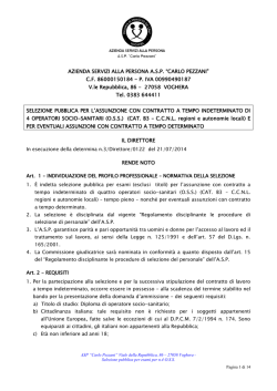AZIENDA SERVIZI ALLA PERSONA A.S.P. &ldquo;CARLO PEZZANI&rdquo; C.F.