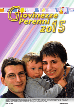 giovinezze perenni 2015 - congregazione suore della sacra famiglia