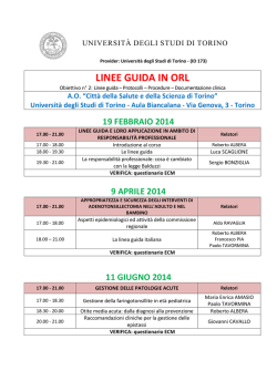 PROGRAMMA CORSO - Universit&agrave; degli Studi di Torino