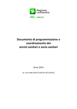 Documento di Programmazione 2014