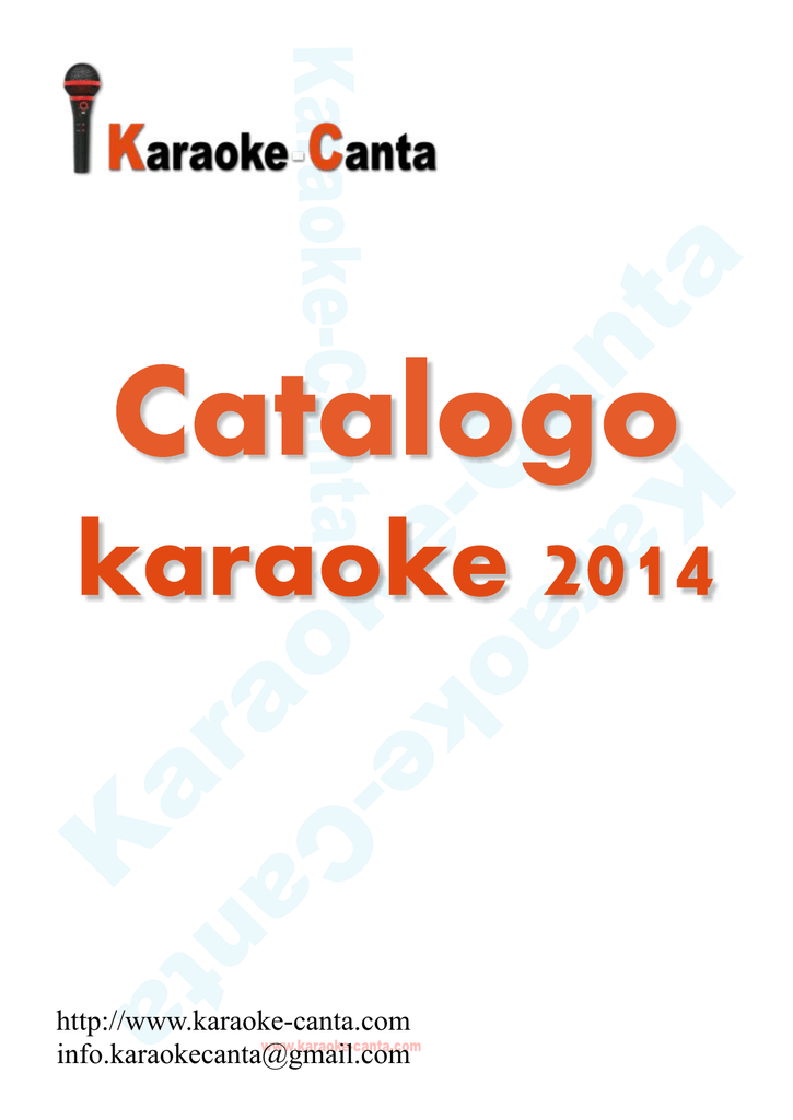 Catalogo Karaoke Canta 2014 Karaoke