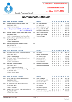 Comunicato n. 04 2014-15