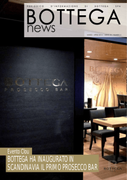 bottega ha inaugurato in scandinavia il primo prosecco bar