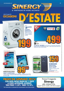 elettronica compra oggi e paghi da gennaio 2015!