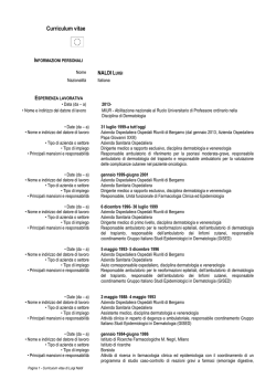 Luigi Naldi CV in formato europeo