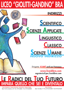 Liceo G. Giolitti - G. B. Gandino Bra - Orientamento