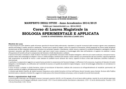 manifesto - Facolt&agrave; di Scienze MFN - Universit&agrave; degli Studi di Sassari