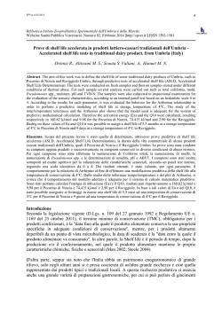 Prove di shelf life accelerata in prodotti lattiero-caseari