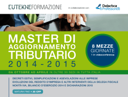 MASTER DI TRIBUTARIO