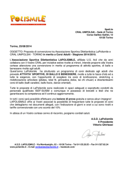 ADS PoliSmile 2014-2015 convenzione
