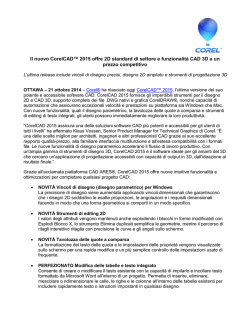 Il nuovo CorelCAD&trade; 2015 offre 2D standard di settore e funzionalit&agrave;