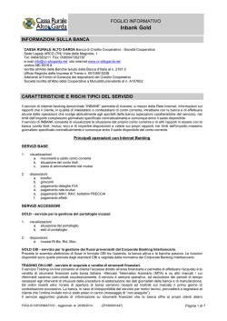 Foglio Informativo - Cassa Rurale Alto Garda