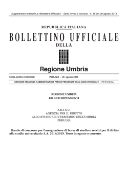 Bando 2014-2015 BUR 26.8.14 integrato e corretto