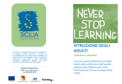 Calendario e argomenti dei laboratori