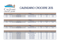 CALENDARIO CROCIERE 2015