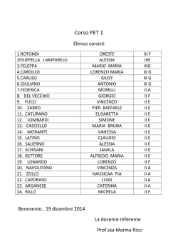 ELENCO CORSISTI CORSI PET 2014-15