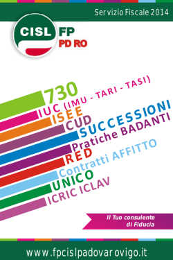 libretto speciale caf 2014 - CISL Funzione Pubblica Padova Rovigo