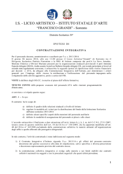 Contrattazione - Liceo Artistico " Grandi" Sorrento