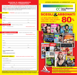 coupon - Cassa di Risparmio di Cento