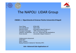 Come nasce il gruppo LIDAR - New laser
