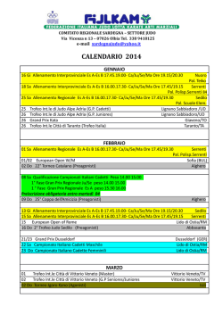 Calendario Regionale Gare 2014