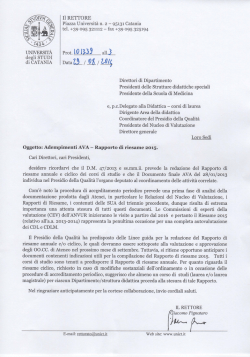 Linee Guida Rapporto del Riesame annuale e ciclico 2015