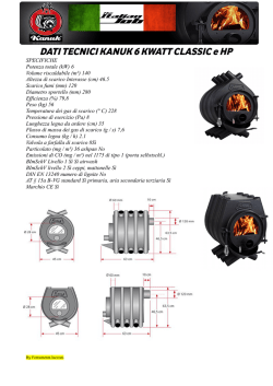 DATI TECNICI KANUK 6 KWATT CLASSIC e HP
