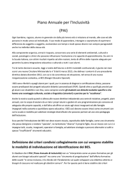 PAI - Istituto Comprensivo di Tropea e Centro Territoriale per l