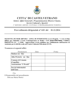 LINEA DI INTERVENTO 3.1.3.3 Progetto