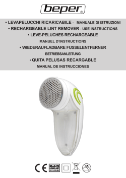 manuale di istruzioni &bull; rechargeable lint remover - use