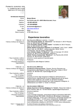 Curriculum aggiornato al 22 marzo 2014 in formato pdf