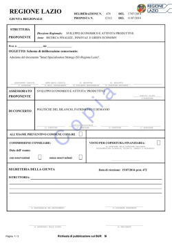 DGR Smart Specialisation Strategy - Luglio 2014