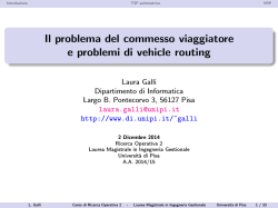 Slides Problemi di Trasporto - Dipartimento di Informatica