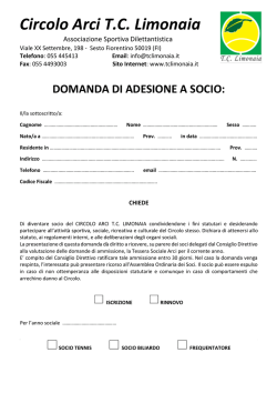 Modulo Adesione TC Limonaia