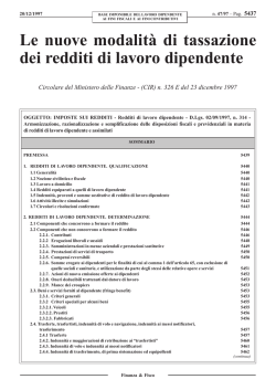 CIR Circolare del Ministero delle Finanze - (CIR) n. 326 E