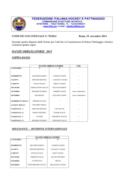 Danze Obbligatorie - Federazione Italiana Hockey e Pattinaggio