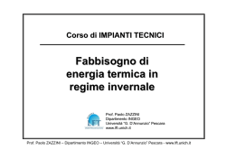 Fabbisogno termico invernale
