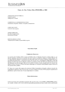 Cass. civ. Sez. Unite, Ord., 09-02-2011, n. 3165