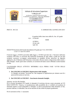 iscrizioni a.s. 2015-2016 - Istituto Superiore Virgilio di San Giorgio