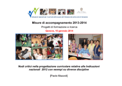 Misure di accompagnamento 2013-2014
