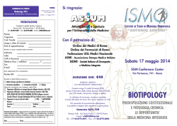 Biotipology 2014 - Societ&agrave; Italiana di Omeopatia e Medicina Integrata