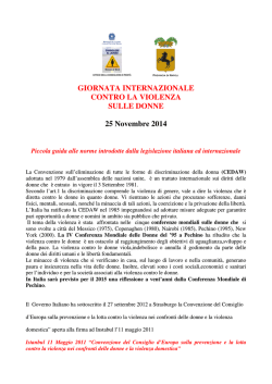 GIORNATA INTERNAZIONALE CONTRO LA