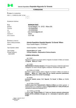 Curriculum - Societ&agrave; Scientifica di Ossigeno Ozono Terapia